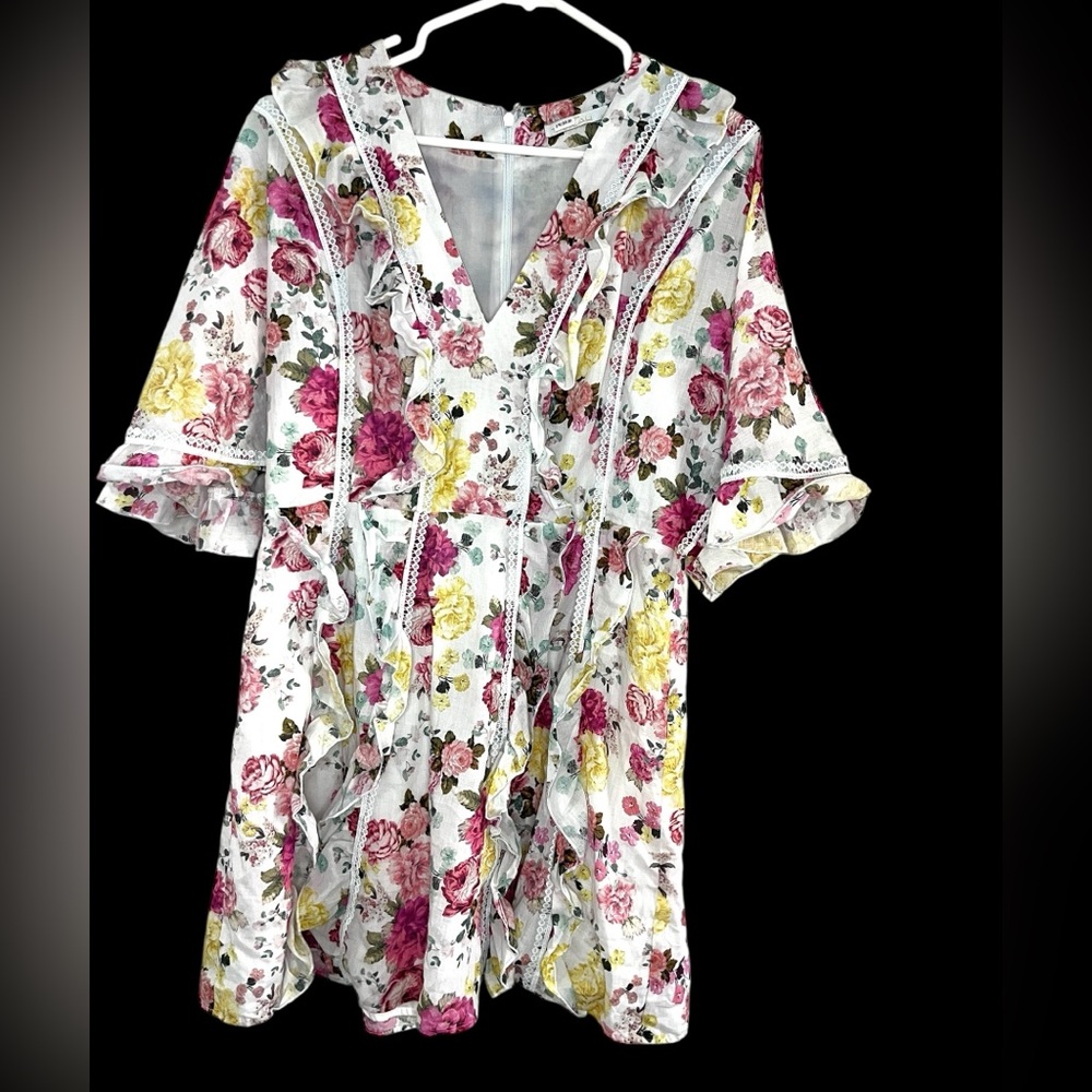La Maison Talulah Tea Time Floral Mini Dress Size Large - Picture 5 of 8